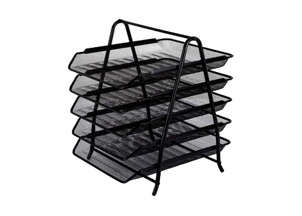 Jonzzy Papelera Oficina Negra Metálica – 33.5 X 29.5 X 25 cm
